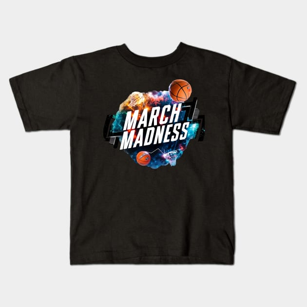 march madness college Kids T-Shirt by CreationArt8